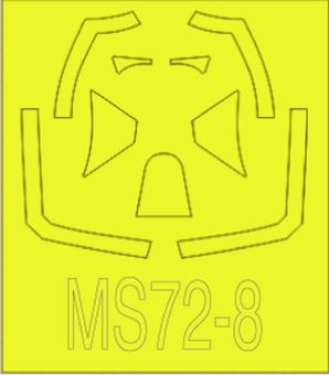 1/72 スピットファイア Mk.XVI バブルトップ 用 マスクシート - ウインドウを閉じる