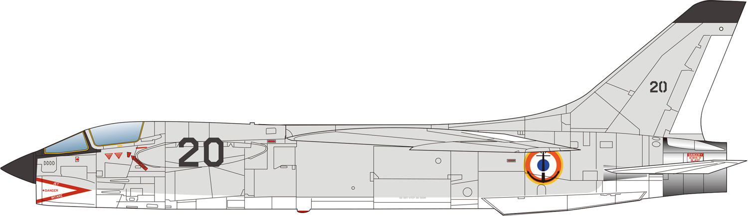 1/144 フランス海軍 艦上戦闘機 F-8E(FN) クルセイダー "クレマンソー/フォッシュ"
