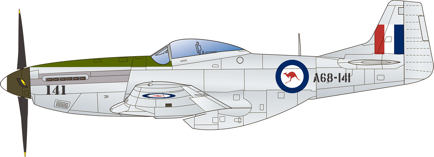 1/144 オーストラリア空軍戦闘機 マスタング Mk.IV - ウインドウを閉じる