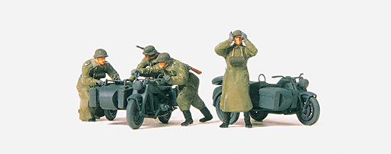 【予約する】 1/72 ドイツオートバイ兵4体+サイドカー2台悪路脱出シーン 【予約する】 1/72 ドイツオートバイ兵4体+サイドカー2台悪路脱出シーン