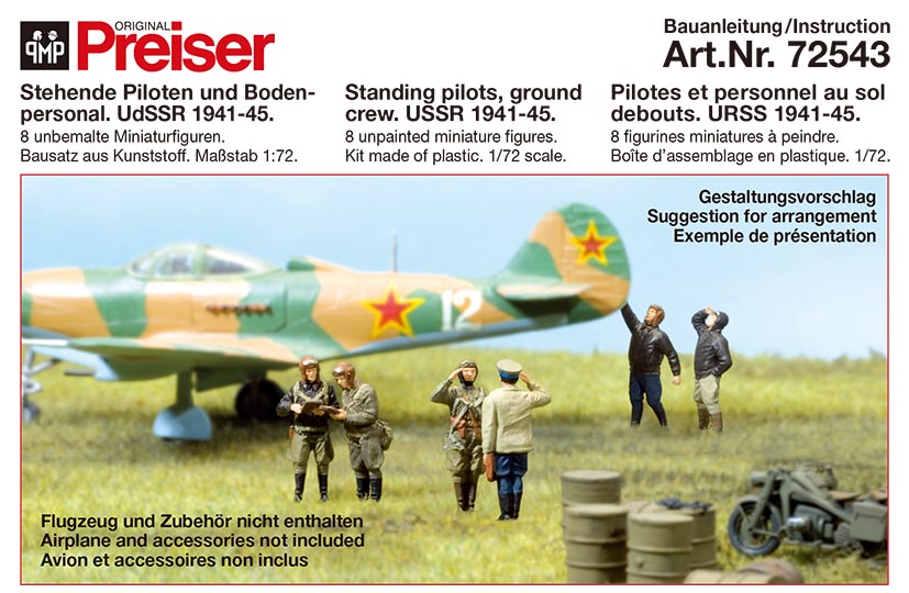 【予約する】 1/72 ソ連軍パイロット&地上整備兵6体1941-45 【予約する】 1/72 ソ連軍パイロット&地上整備兵6体1941-45