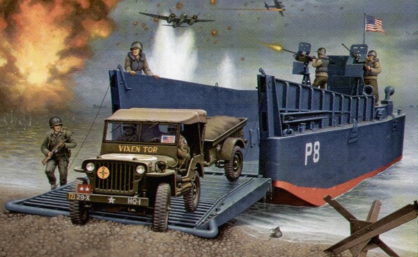 1/35　D-Day Set (LCM3 & 4x4 Off-Road Vehicle