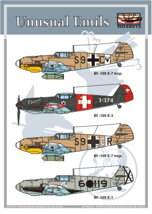 1/48 アンユージュアル エミール(Bf109E)