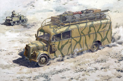 1/72　独・オペル軍用移動指揮指令バス36-47型