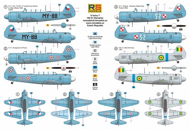 1/72 Yak-11/C-11 「ムース」 （チェコスロバキア、ハンガリー、ポーランド、マリ）