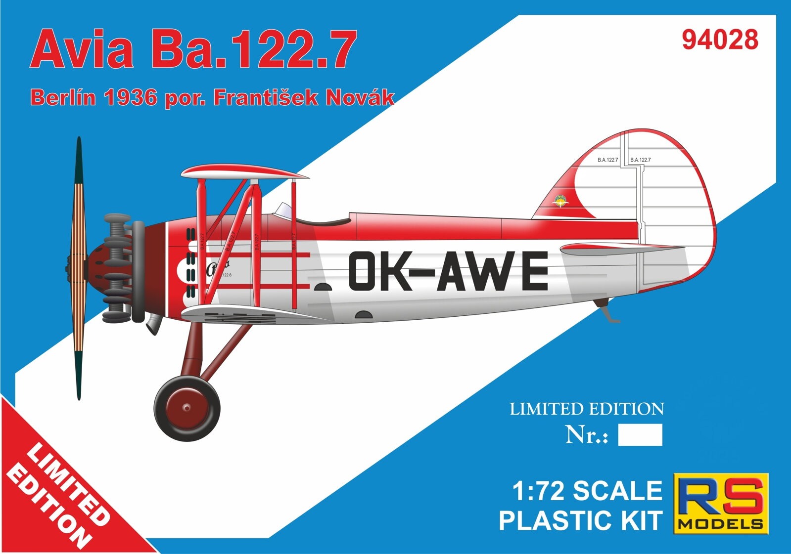 【予約する】 1/72 アヴィア Ba.122.7 OK-AWE (限定商品) 【予約する】 1/72 アヴィア Ba.122.7 OK-AWE (限定商品)
