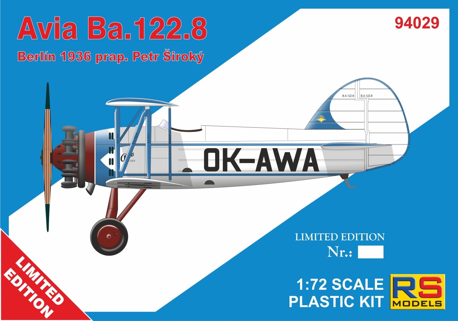 【予約する】 1/72 アヴィア Ba.122.8 OK-AWA(限定商品) 【予約する】 1/72 アヴィア Ba.122.8 OK-AWA(限定商品)