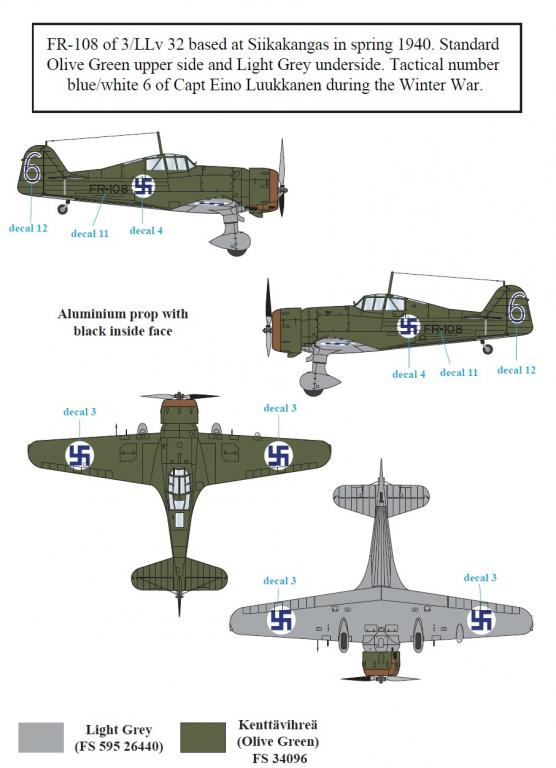 1/48　フォッカー D.XXI(マーキュリーエンジン搭載型） 「フィンランド空軍」