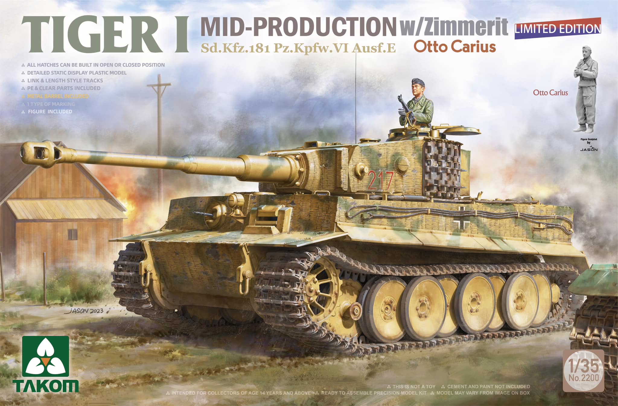1/35 Sd.Kfz.181 Pz.Kpfw.Ⅵ タイガーⅠ 中期型 w/ツィンメリットコーティング "オットー・カリウス"