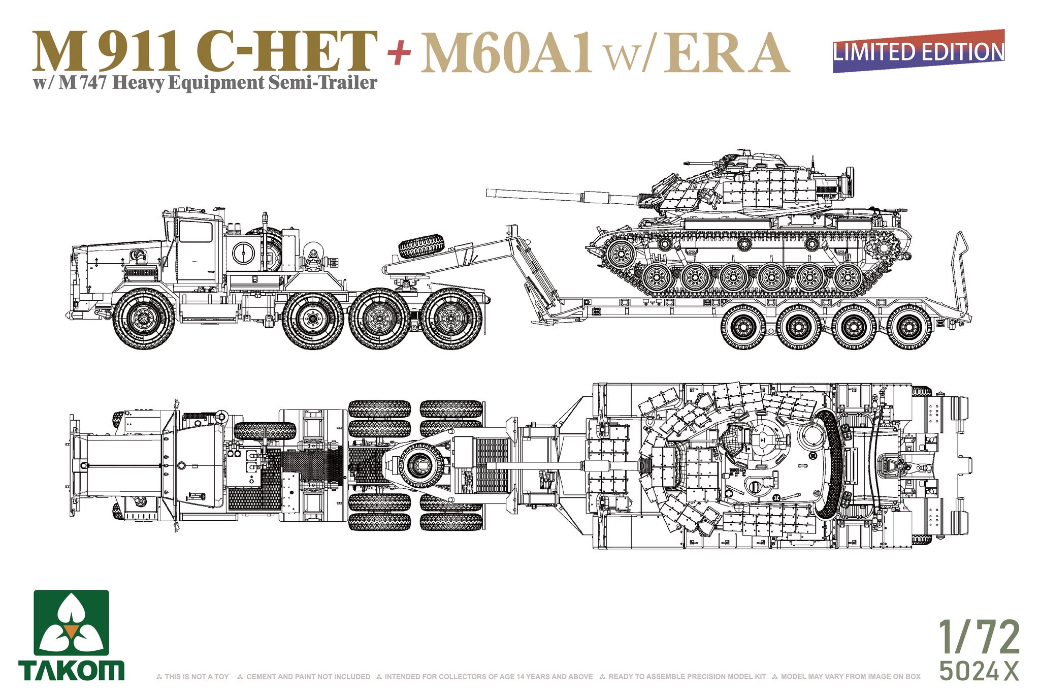 【予約する】 1/72 M911 C-HET 戦車運搬車w/M747 重装備セミトレーラー & M60A1w/ERA 【予約する】 1/72 M911 C-HET 戦車運搬車w/M747 重装備セミトレーラー & M60A1w/ERA