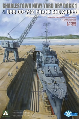 1/700 チャールズタウン海軍工廠 1番乾ドック & 米海軍駆逐艦 USS フランク・ノックス DD-742 1944年