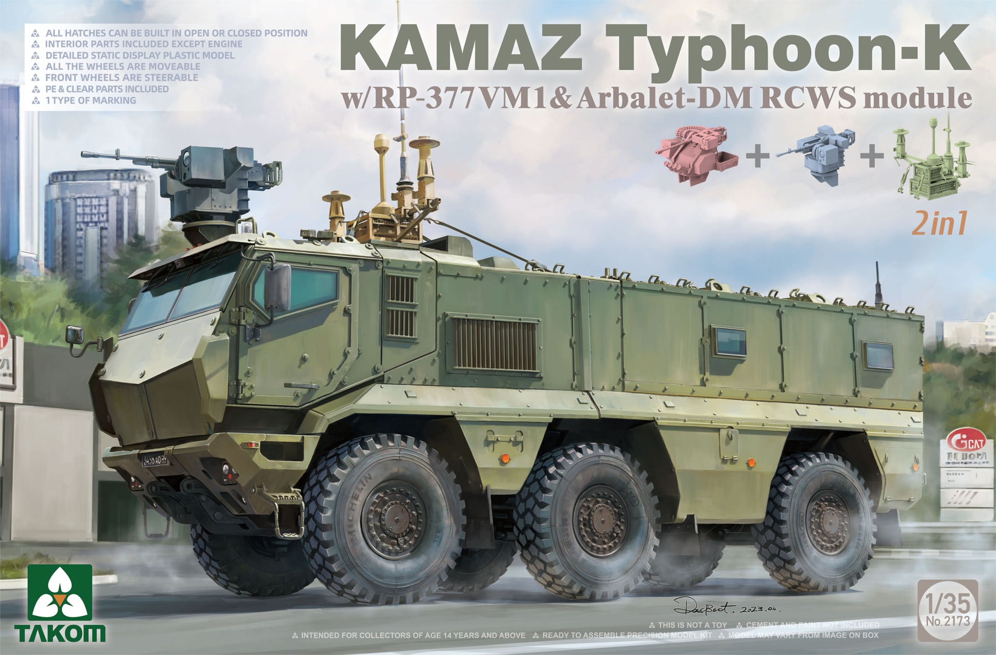 1/35 KamAZ タイフーン K w/RP-377VM1 & アルバレット-DM RCWS モジュール 2 in 1