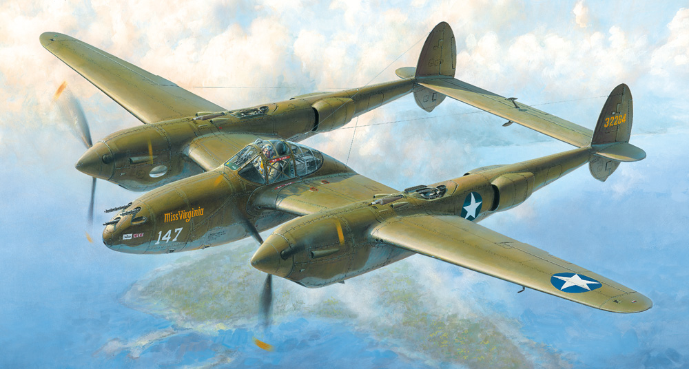 1/48 アメリカ軍戦闘機 ロッキード P-38 F/G ライトニング - ウインドウを閉じる