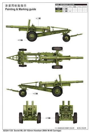 1/35 ソビエト軍 152mm加農榴弾砲 "M46キャリッジ"