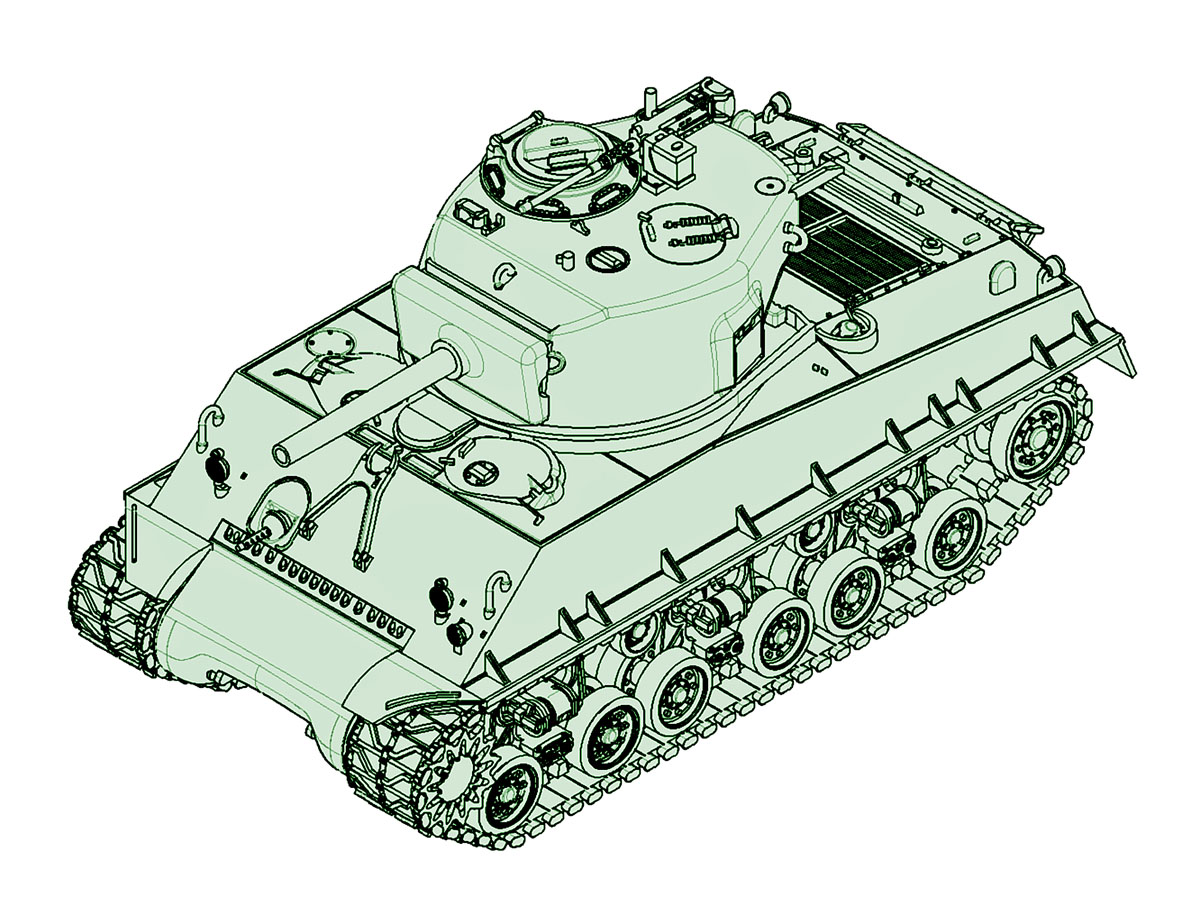 1/72 M4A3E8 シャーマン 105mm - ウインドウを閉じる