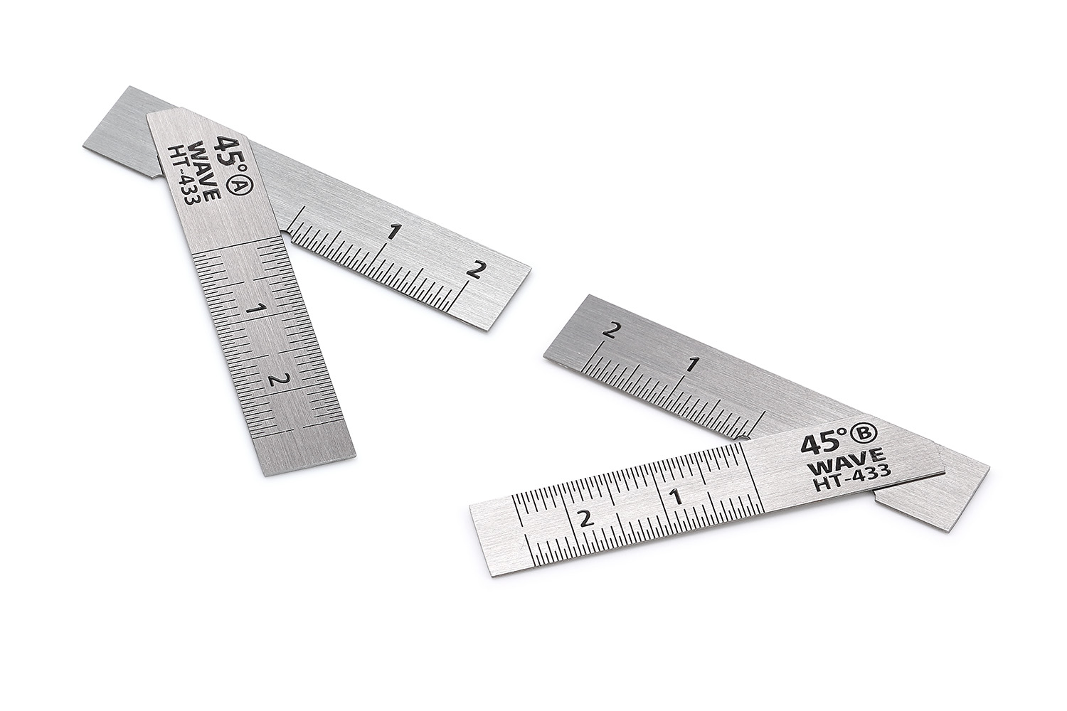 HGステンレスT定規【ショートタイプ】2枚組/45° HGステンレスT定規【ショートタイプ】2枚組/45°