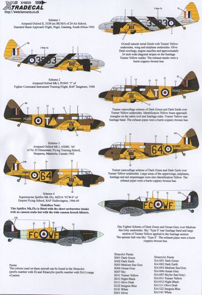 1/48　Airspeed Oxford, Supermarine Spitfire Mk.IX - ウインドウを閉じる