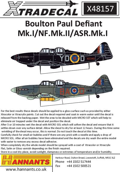 1/48　Boulton-Paul Defiant Mk.I/NF.II/ASR. Mk.I (6)