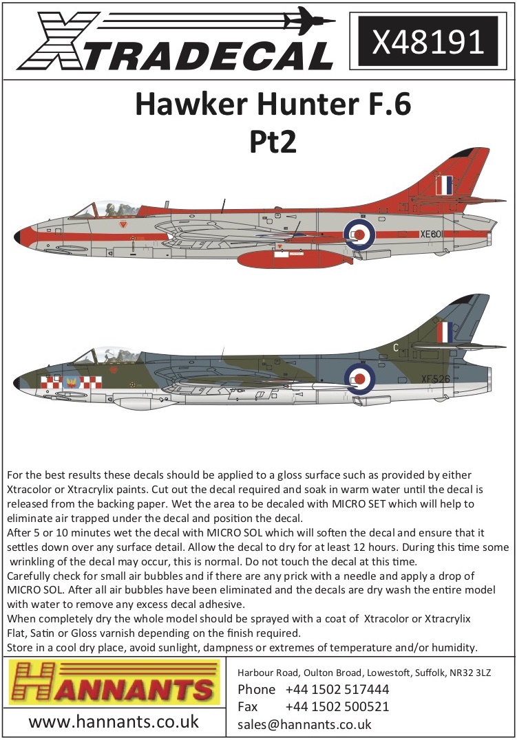 1/48　Hawker Hunter Mk.6 Pt 2