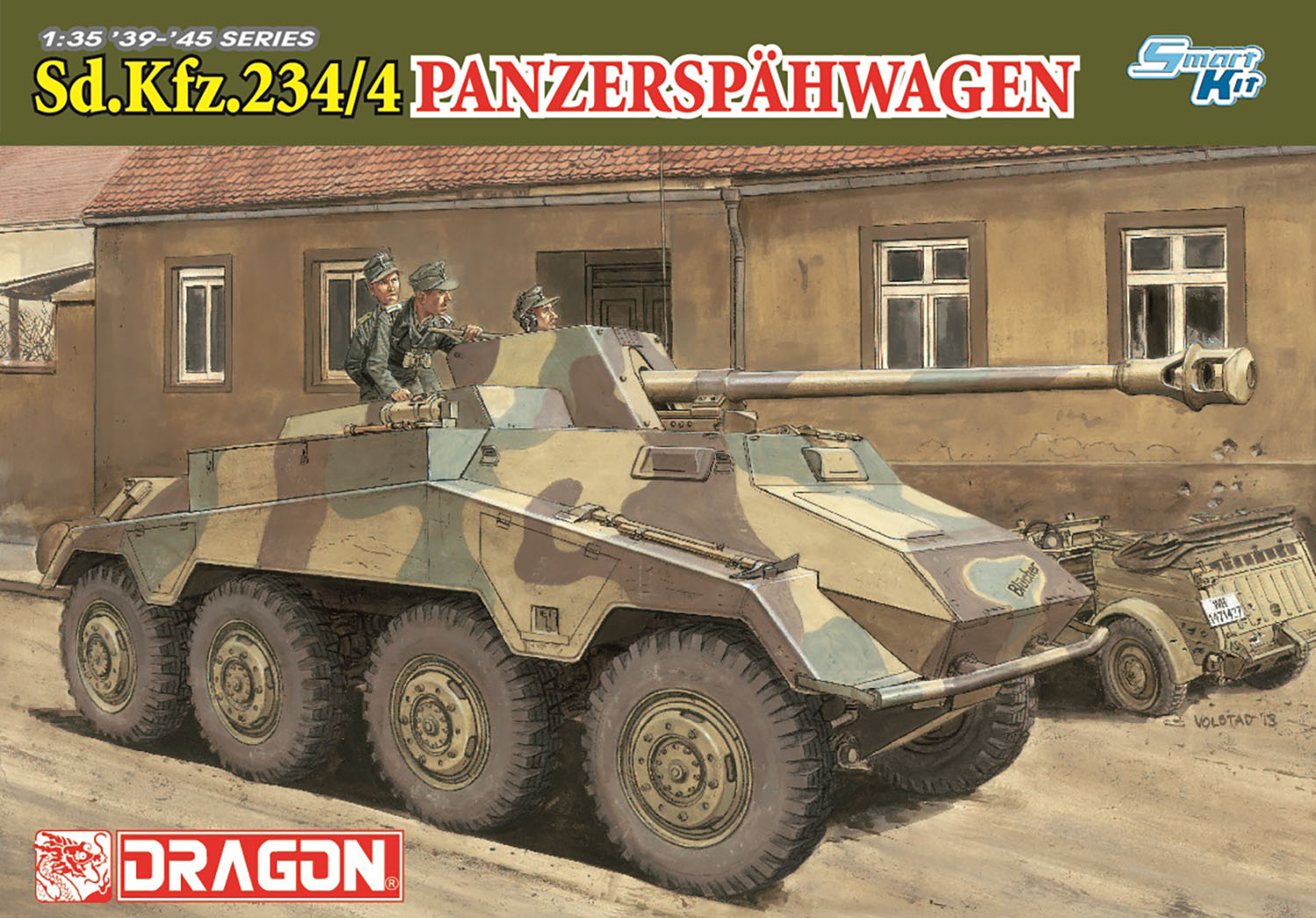 【予約する】　1/35 WW.II ドイツ軍 8輪重装甲車 Sd.Kfz.234/4 パックワーゲン アルミ砲身/3Dプリントパ
