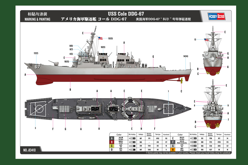 1/700　アメリカ海軍 駆逐艦コールDDG-67