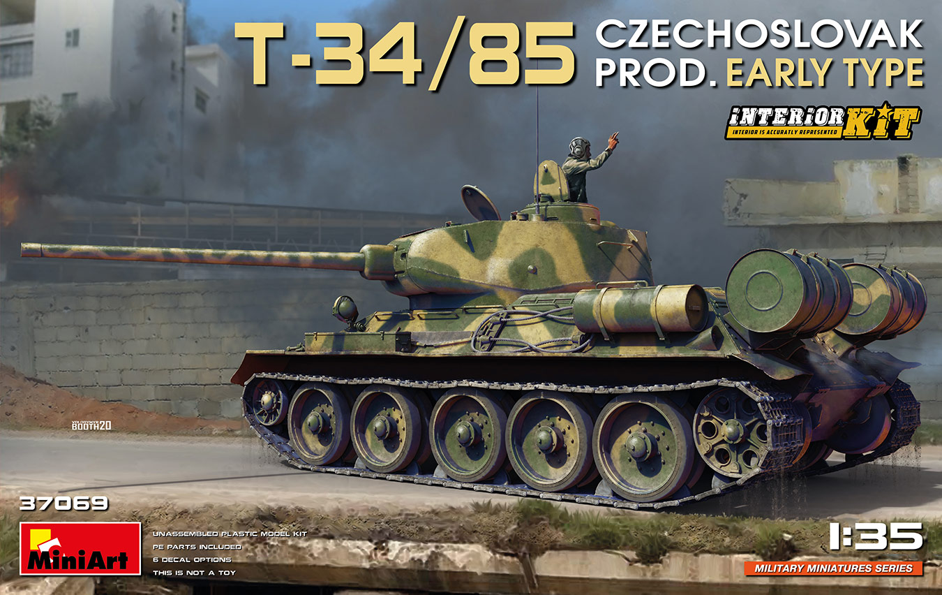 1/35　T-34/85 チェコスロバキア製初期型 フルインテリア（内部再現）