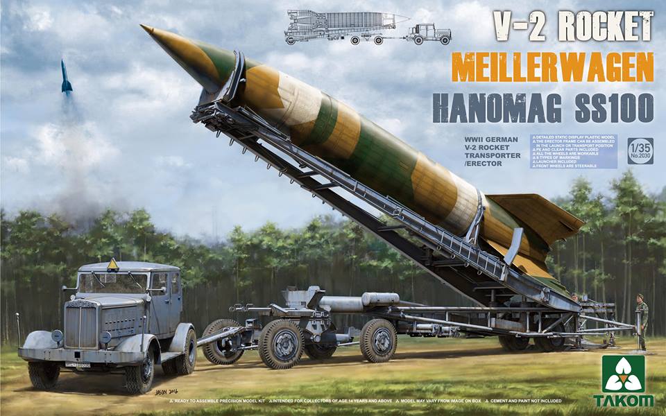 1/35 WWII ドイツ V2ロケット+ロケット運搬/発射台兼用車「メイラーワーゲン」 + ハノマ-グ SS100トラクター