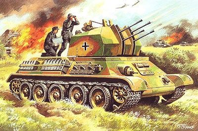 1/72　独・T-34/Flak38四連装対空戦車(第654重駆逐大隊)